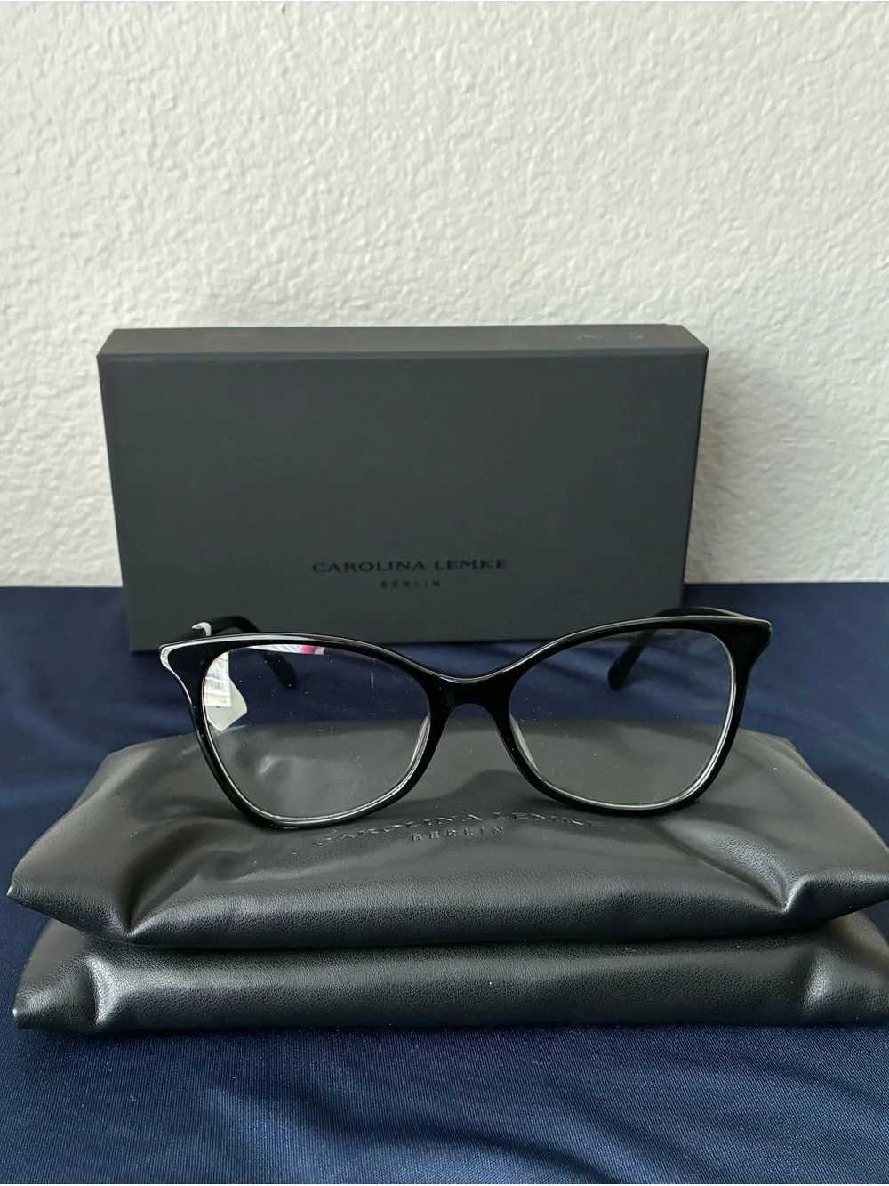 Carolina Lemke Berlin Eyewear Kira Black 54-17 145 + Luxury Case and Box